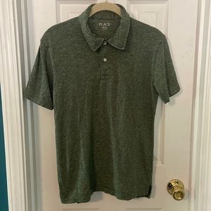 Green Collard Short Sleeve Shirt